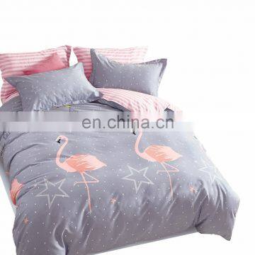 Hot sale 100% cotton bedding sets flamingo designs