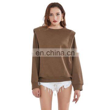 TWOTWINSTYLE Sweatershirt O Neck Long Sleeve Loose Women's Casual Letter Embroidery Pullover