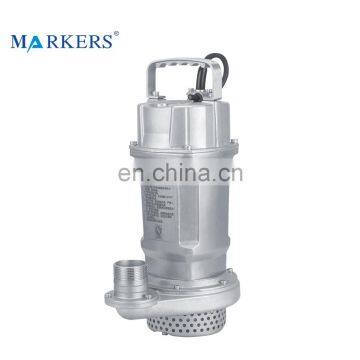 Small QDX acid oil 1 hp stainless steel submersible water pump