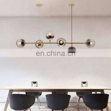 Glass ball coffee shop lighting pendant hanging chandeliers hotel led pendant lights