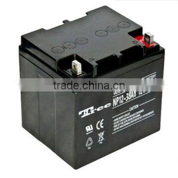 Free Maintence deep cycle gel solar battery 12v 38amp telecom battery 12v 38ah batteries for ups