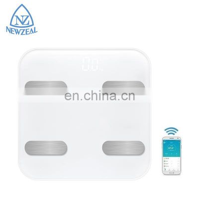 Calibrate Tempered Glass Bathroom Digital Body Weight Scale Blue Tooth Body Fat Monitor Composition Analyser Scale