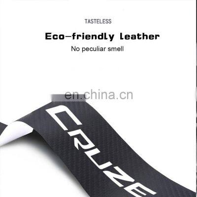 4pcs Car Accessories Carbon Fiber Cloth Door Sill Strip Welcome Pedal Trim Auto Car-Styling Stickers for Chevrolet Cruze CruzeT photo-3