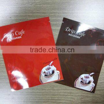 Hanging ear coffee outer packaging bag/ 3-side sealed coffee powder pouch