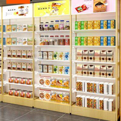 Lepin New Supermarket Convenience Store Steel-Wood Shelves Maternal and Child Accessories Store Nakajima Cabinet Wooden End Display Shelves photo-3