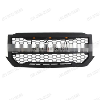 Pickup Truck Front Upper Grill W/O Side LED Lights mesh grille for Silverado 2016-2018