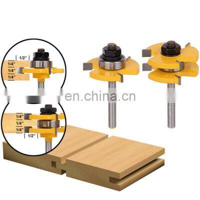 1Set Tongue & Groove Router Bit Set 3/4\