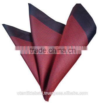 Red Checked Custom Pocket Square, Manufactoring Hankercheif,