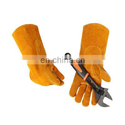 High quality and cheap leather industrial welding gloves and protective gloves