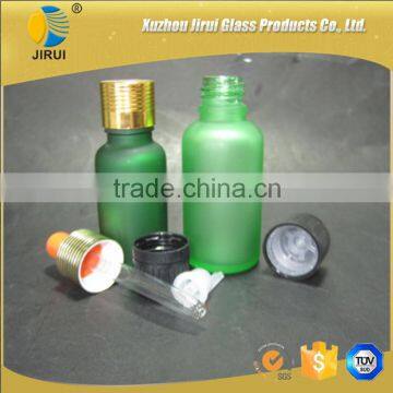 50ml green frosted essential oil bottle with cap