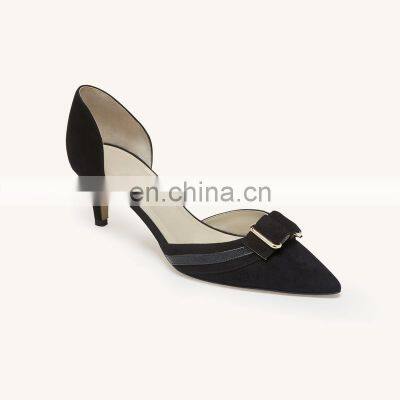 Low heels black color women sandals shoes