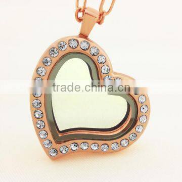 Popular glass memory locket Top floating charms locket floating lockets