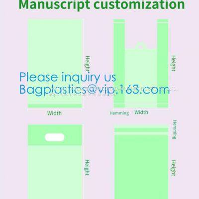 PBAT PLA Cornstarch Grocery Shopping Bag Vest Carrier, Singlet Handle Handy Killeen Bags Sacks Packaging Produce Roll photo-5