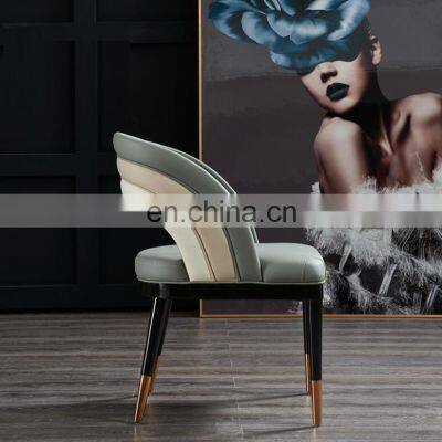 Nordic Leather Solid Wood Modern Dining Chair For Restaurant photo-4