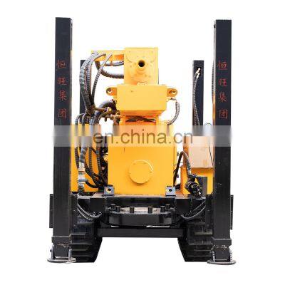 Diesel engine mobile hydraulic water well drilling machine with mud pump and drilling bits in China