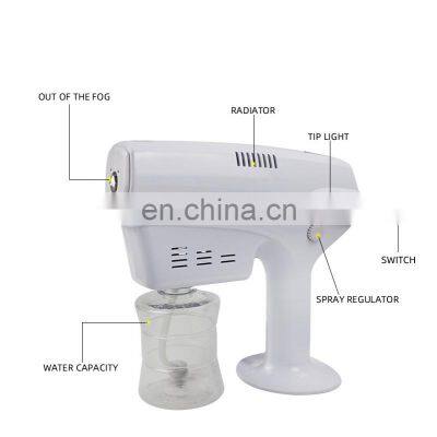 Professional Blue LED Light Alcohol Sterilizer Mist Spray Gun Electric Hair Nano Spray Gun photo-3
