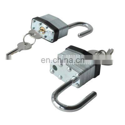 Hardened Steel Shackle Brass cylinder Long shackle lock with Keys Laminated Padlock