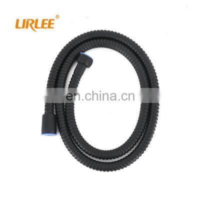 LIRLEE high quality flexible stainless steel polished brass shower hose black