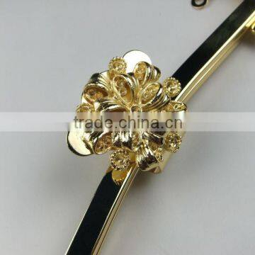 NEW!Top Quality High-grade Gold Metal Bag Frame for Handbag With Flower Pattern Clasp and Handle photo-2