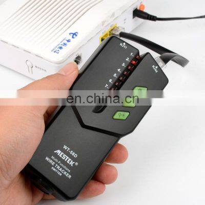 MESTEK WT58D Multifunction rj45 rj 11 Network Cable Tester Electric Wire Line Finder Tracker Diagnose Tone Tracer Detector