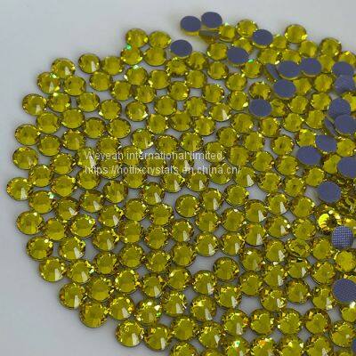 Factory direct sale of  hot fix crystal rhinestones bulk in flat back