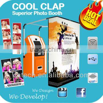 Mini 3D Backgrounds Self-service Sticker Photo Booth Machine