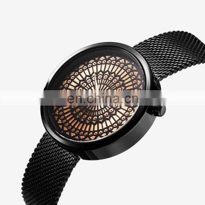 SHENGKE Dark Black Big Dial Watches Artist Design Watch Wrist K0114L Decorative Design Dial Madien Handwatch Dropshipping