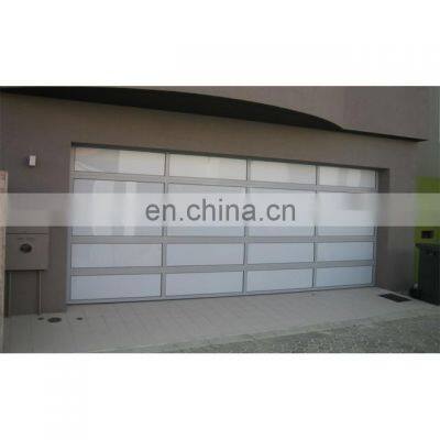 black color motorized 8x7 clear glass aluminum garage door with motor