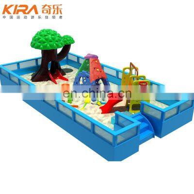 Indoor or outdoor play tools Square sand pool Children play sand pool