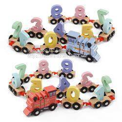 High Quality Children Wooden Toy Train Wooden Kids Drag Train Pull String Toy