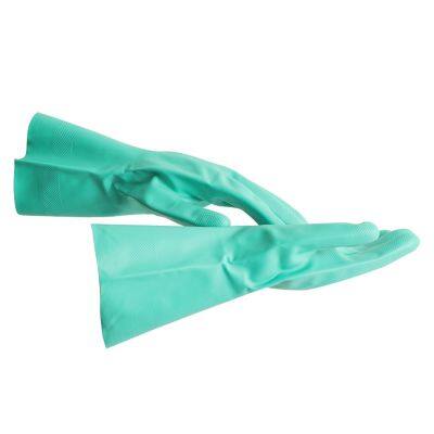 Long Sleeve Flock Lined Nitrile Diamond Grip Best Gloves For Chemicals