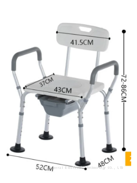 Elderly Bathing Chair Handicapped Bathroom Chair Anti-Silp Aluminum Alloy Height Adjustabl Chair ﻿ photo-4