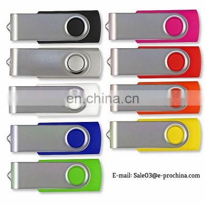 Pendrive USB2.0 2gb 4gb 8gb 16gb promotional swivel usb memory stick with custom logo printing customized twister USB 3.0 32GB