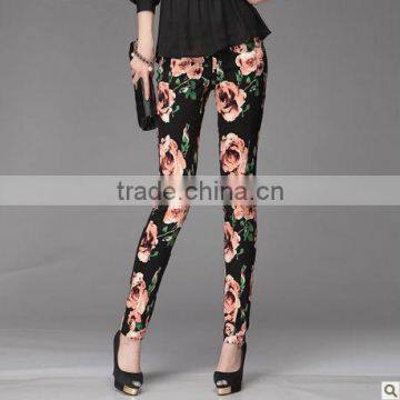 2013 new fashion lady flower pants