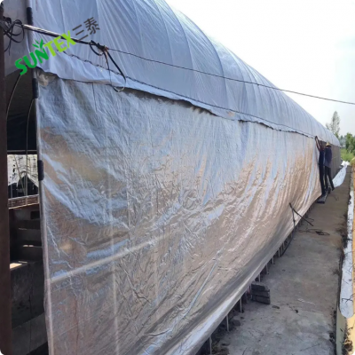 Transparent PE Chicken Poultry House Curtain for Poultry Farming120GSM 150GSM Pig House Roll up Tarpaulin photo-3