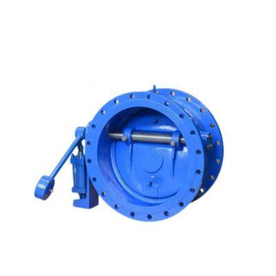 DN600 PN16 Cast Steel Ductile Iron QT450 Large Tilt Disc Flange Butterfly Wafer Type Check Valve photo-3