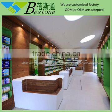 medical store counter design for retail shop, used retail pharmacy counter