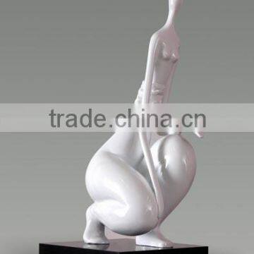 Nude Female Bronze Sculpture Squat Woman Modern Bronze Sculpture Urban Statue photo-3