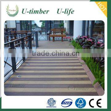 150X25mm deep embossed composite wpc engineered decking popular in Europe