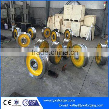 Rail Track Wheel Traveling Overhead Crane Wheel With Monorail Hoist Wheel