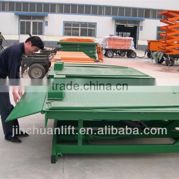 Hydraulic fixed/stationary dock leveler for unloading goods