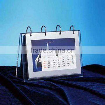 V shape top class acrylic calendar stand