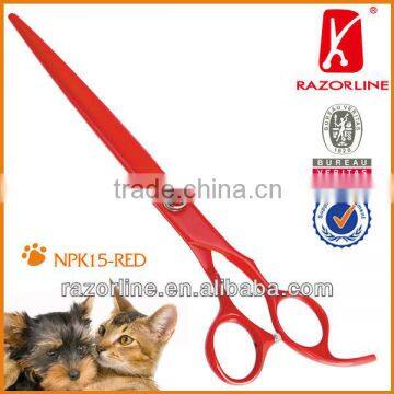 NPK15 Pet shears with red teflon coating best grooming shears
