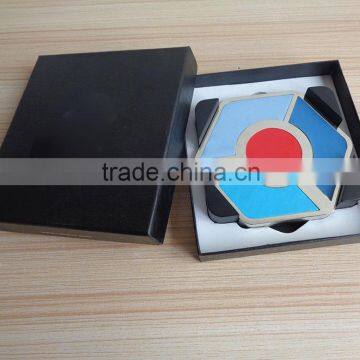 casting shape metal coaster enamel color logo silver tone coaster