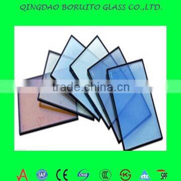 High quality blue reflective double glazing glass