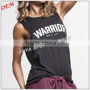 100% Cotton Low Cut Loose Fit Women Sleeveless Sports T Shirt Dry Fit Plain GYM Yoga T Shirt Quality Choice