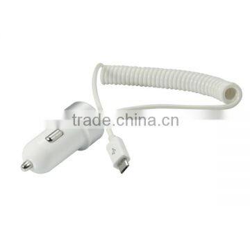 factory price car charger 5V 2.4A usb car charger with cable