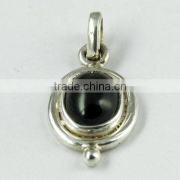 Artisan Black Star 925 Sterling Silver Pendant, Gemstone Silver Jewelry, Handmade Silver Jewelry photo-3