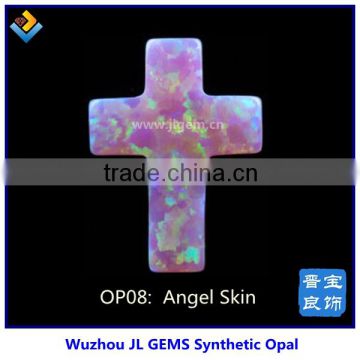 High Quality Synthetic Angel Skin Cross Opal Stones For Fashion Jewelry