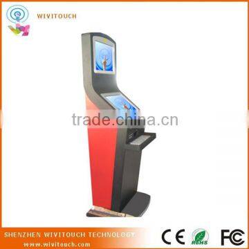 free standing self-service double screen payment kiosk